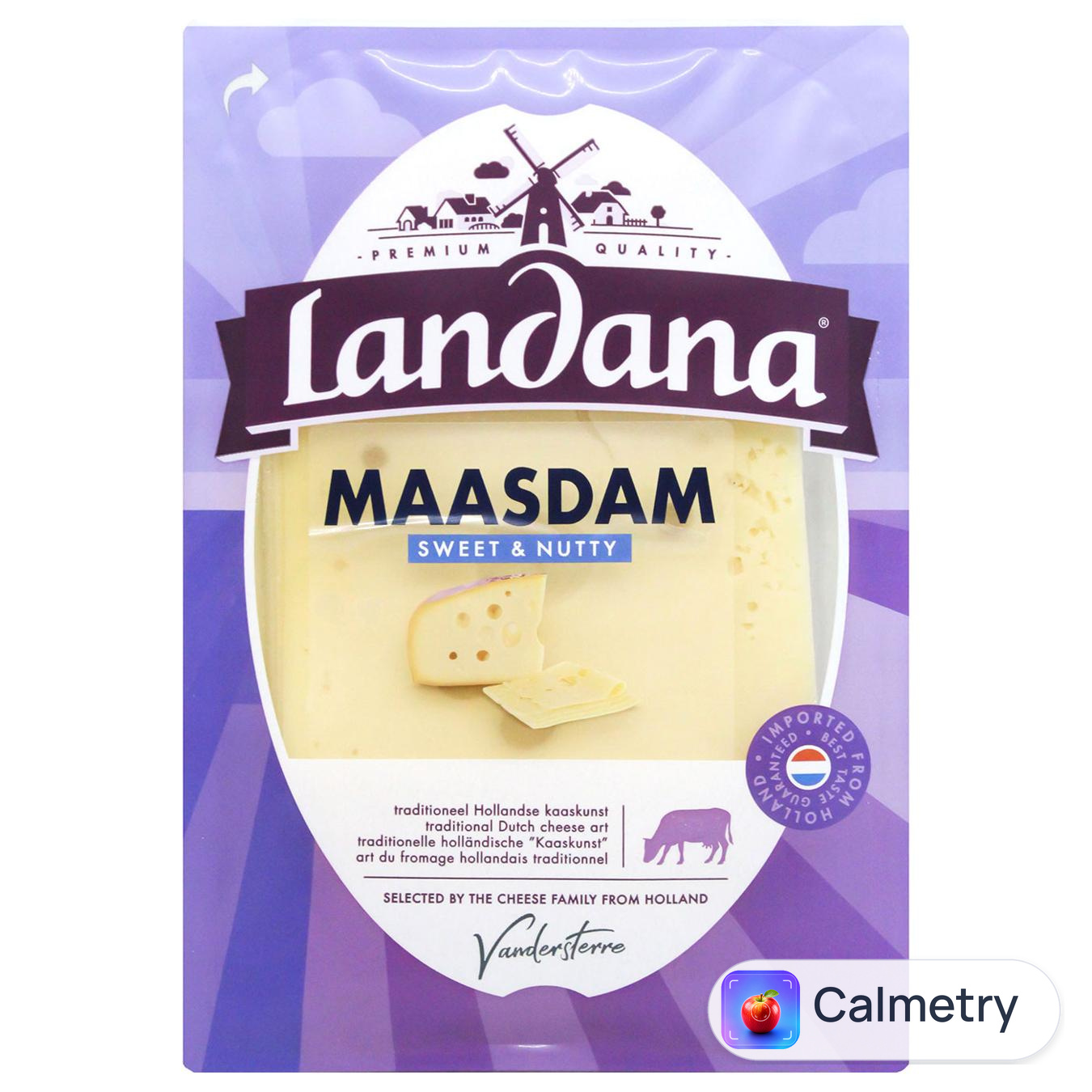 Сир Landana Маасдам нарізаний 45% 150г