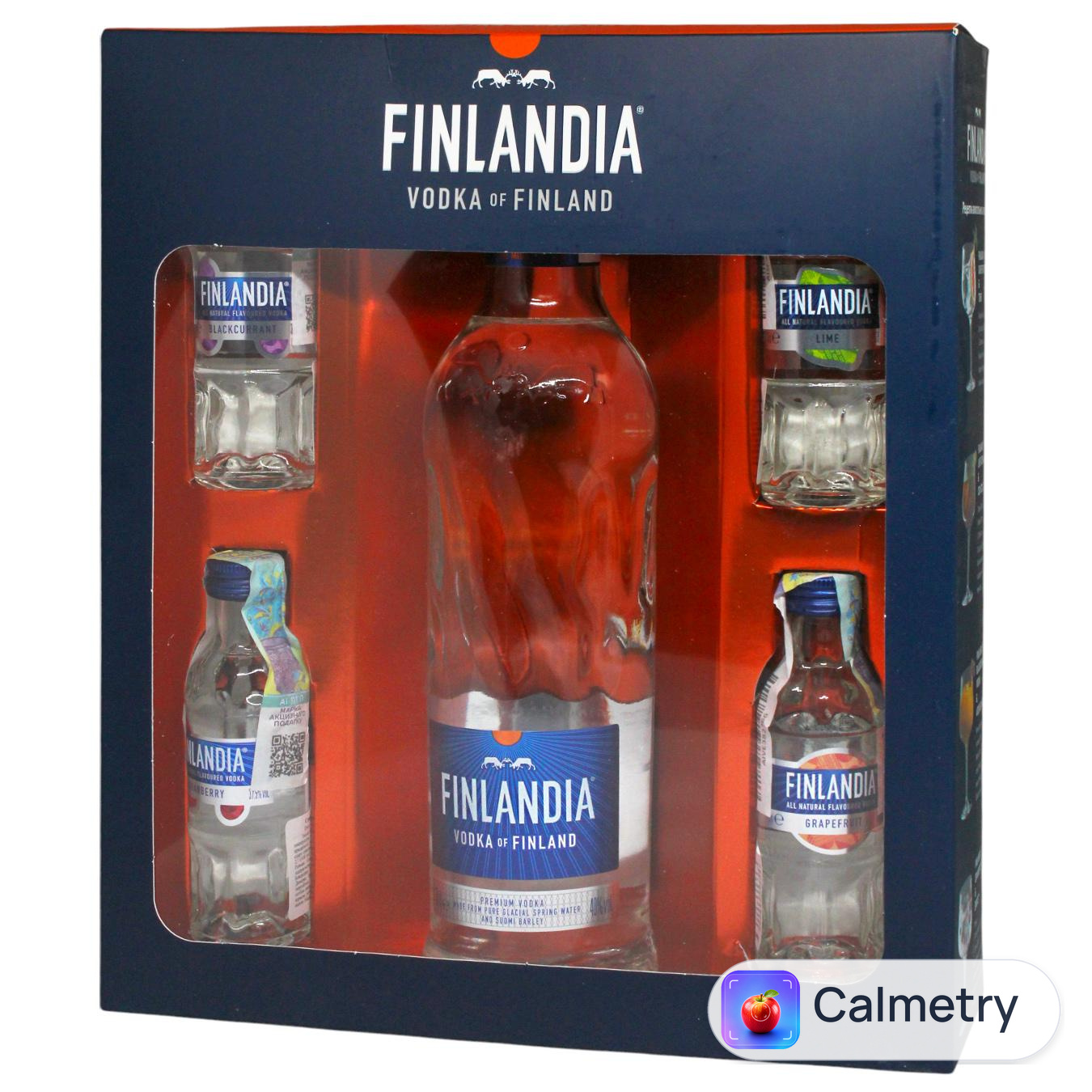 Горілка Finlandia 40% 50мл і 4 смакові мініатюри