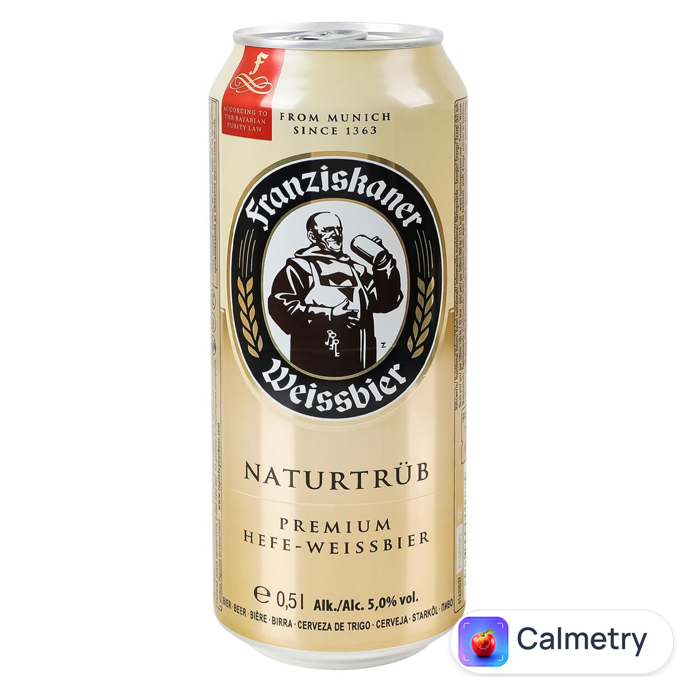 Пиво Franziskaner Hefe-Weissbier світле нефільтроване 5% 0,5л — фото продукту