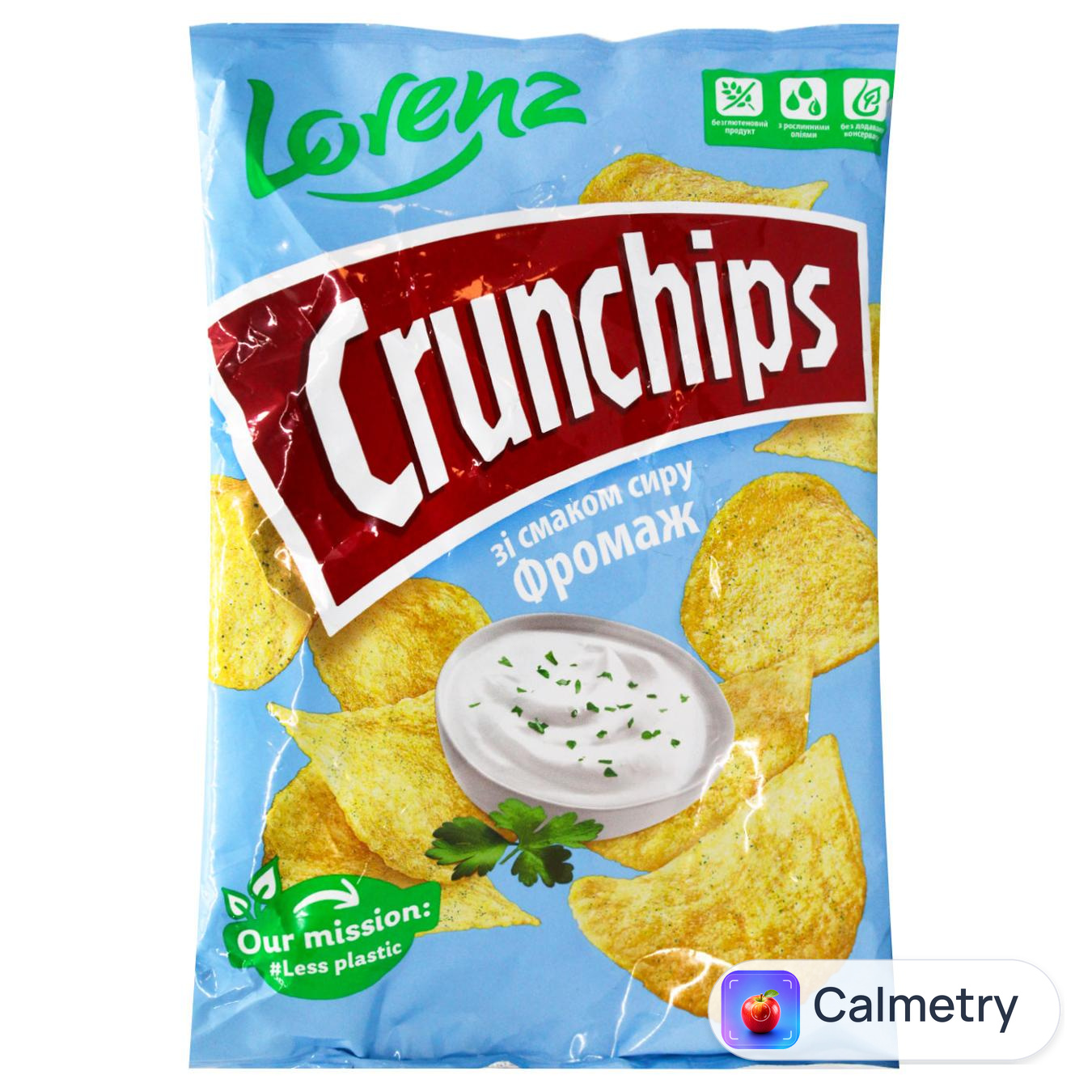 Чипси Lorenz Crunchips зі смаком сиру Фромаж 110г