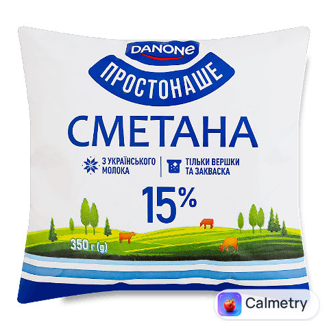 Сметана ПростоНаше 15% п/е, 350г