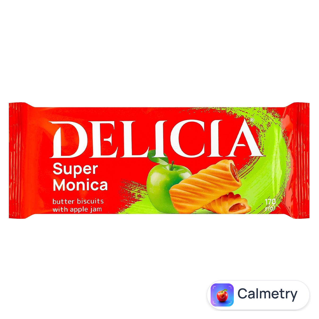Печиво Delicia Супер-Моніка здобне з яблучним повидлом 170г — фото продукту