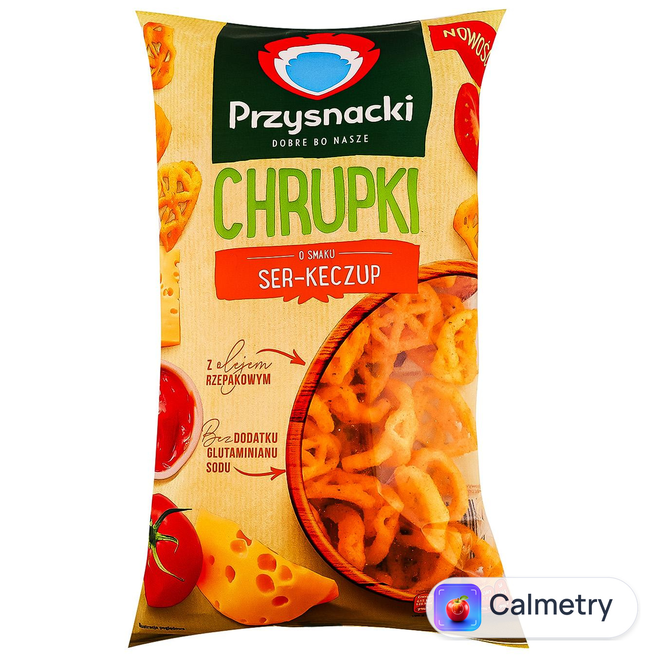 Снеки кукурудзяні Przysnacki зі смаком сиру та кетчупу 120г — фото продукту