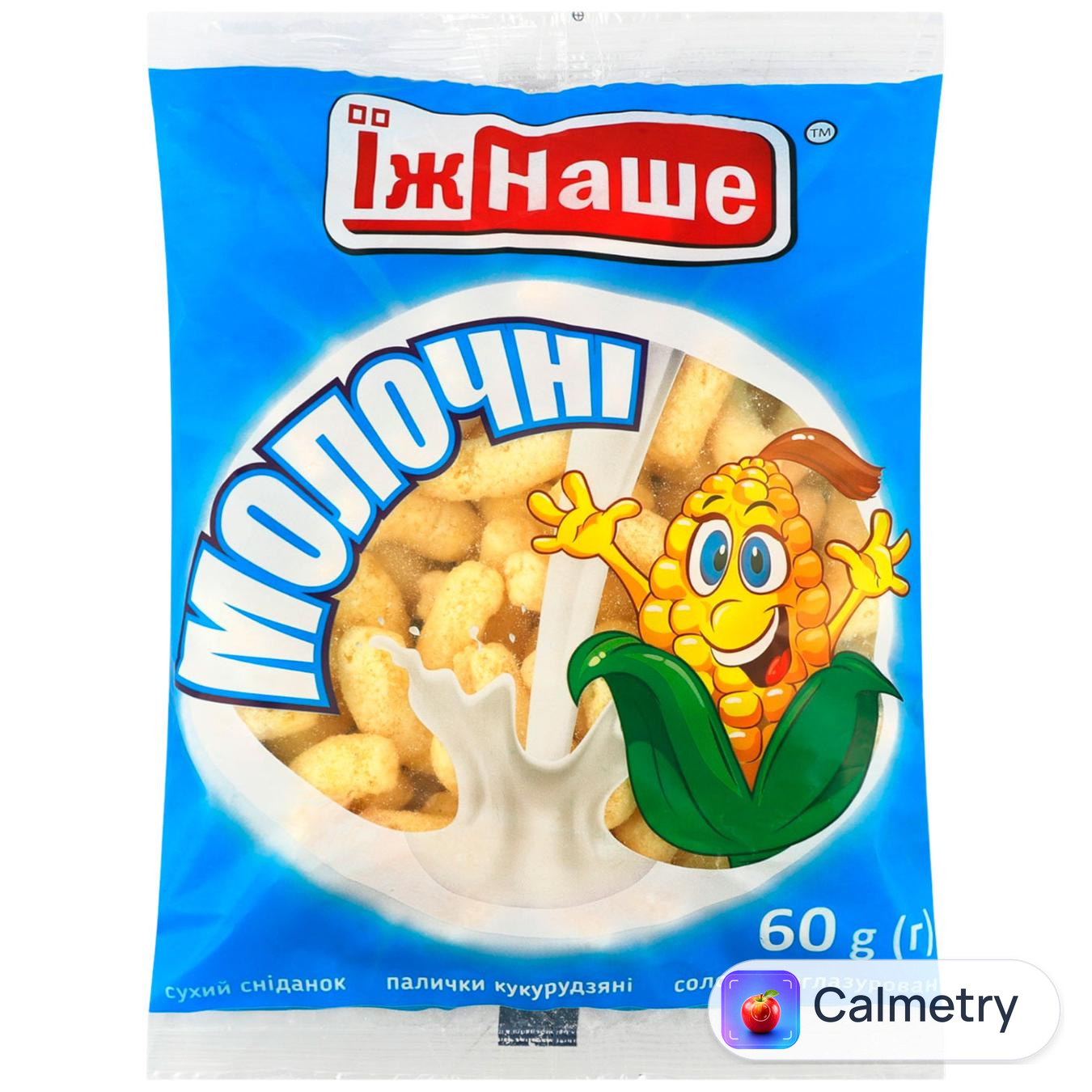 Палички кукурудзяні Їж Наше молочні 60г — фото продукту
