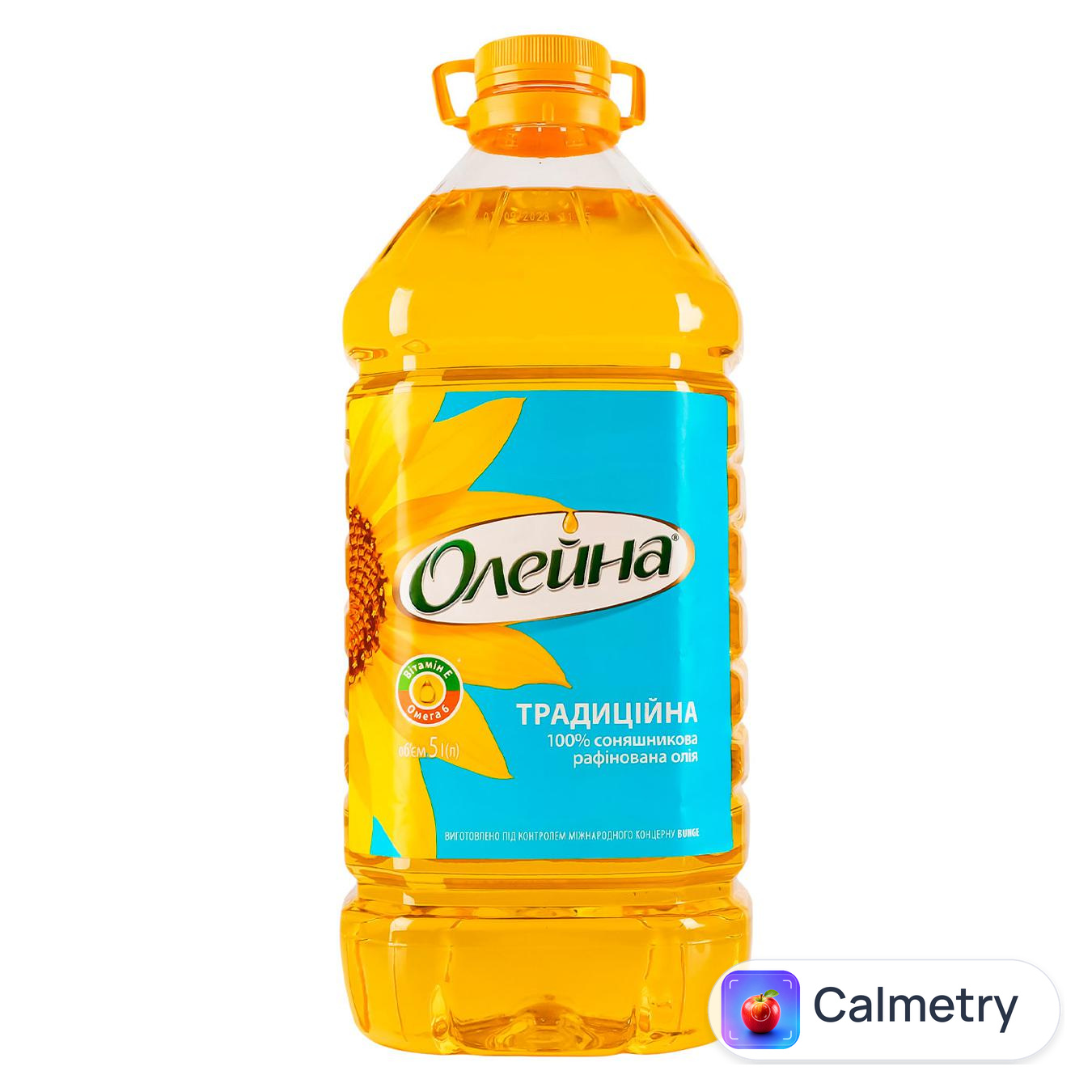 Олія соняшникова Олейна Традиційна рафінована 5л — фото продукту