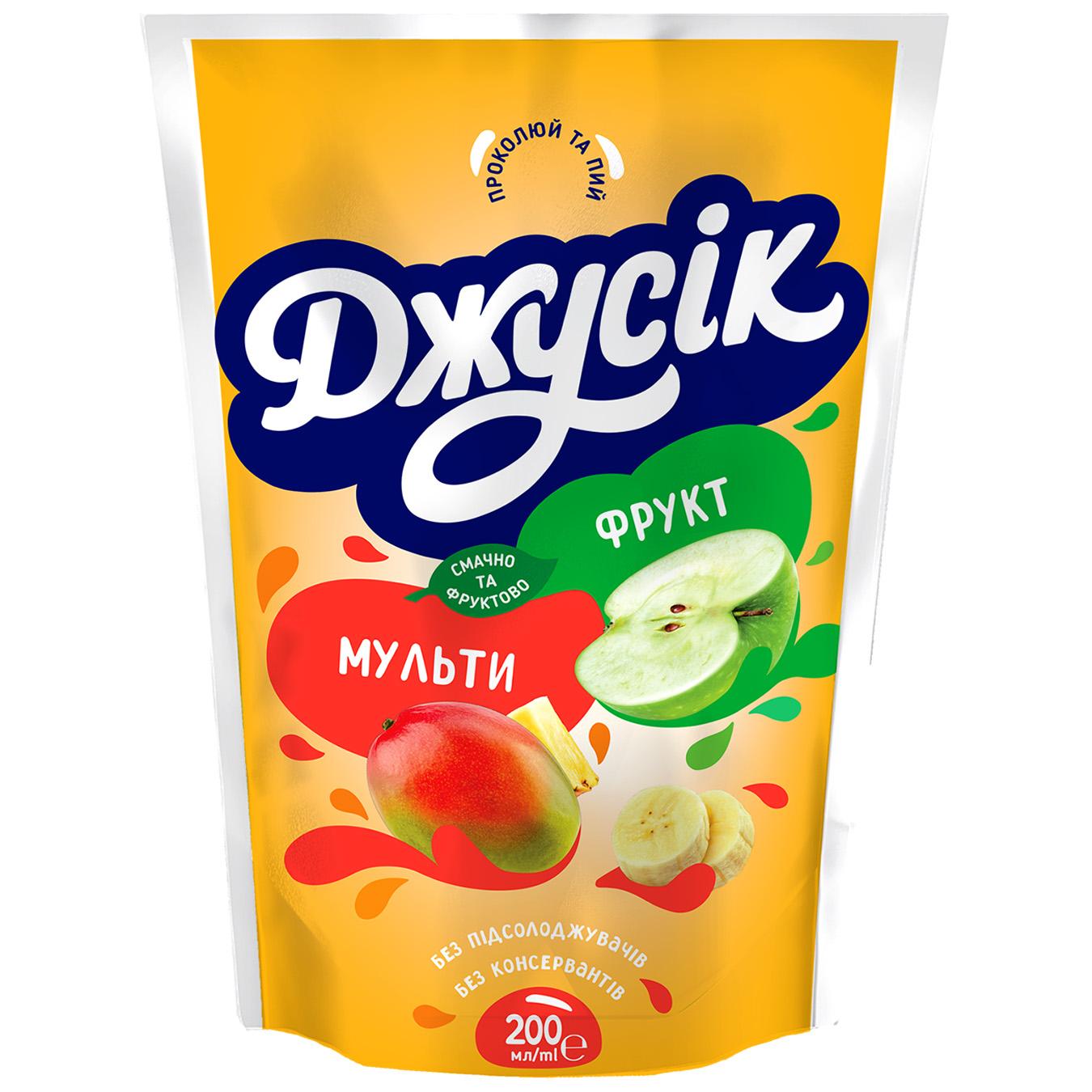 Напій соковий Джусік мультифрукт 200мл — фото продукту