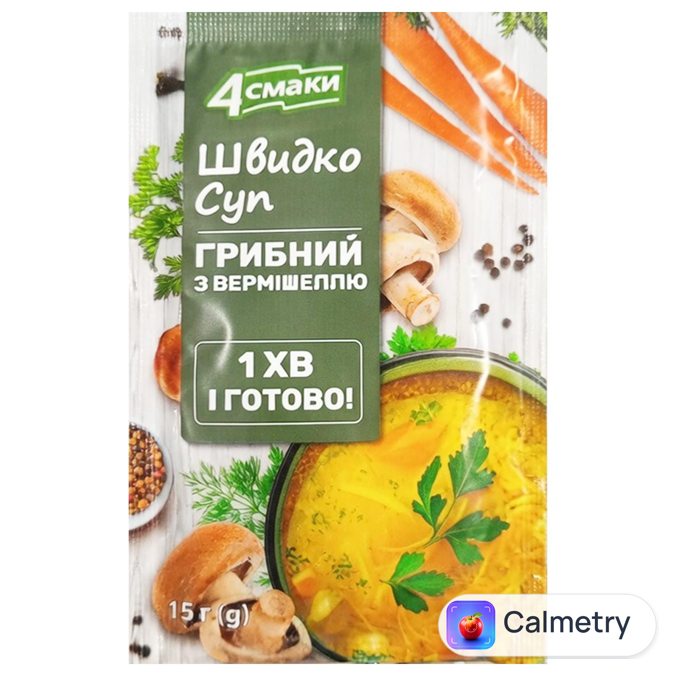 Суп 4 Смаки з вермішеллю зі смаком грибів 15г