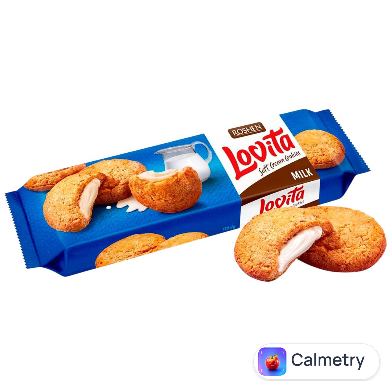 Печиво Roshen Lovita Soft Cream Cookies з молочною начинкою 127г