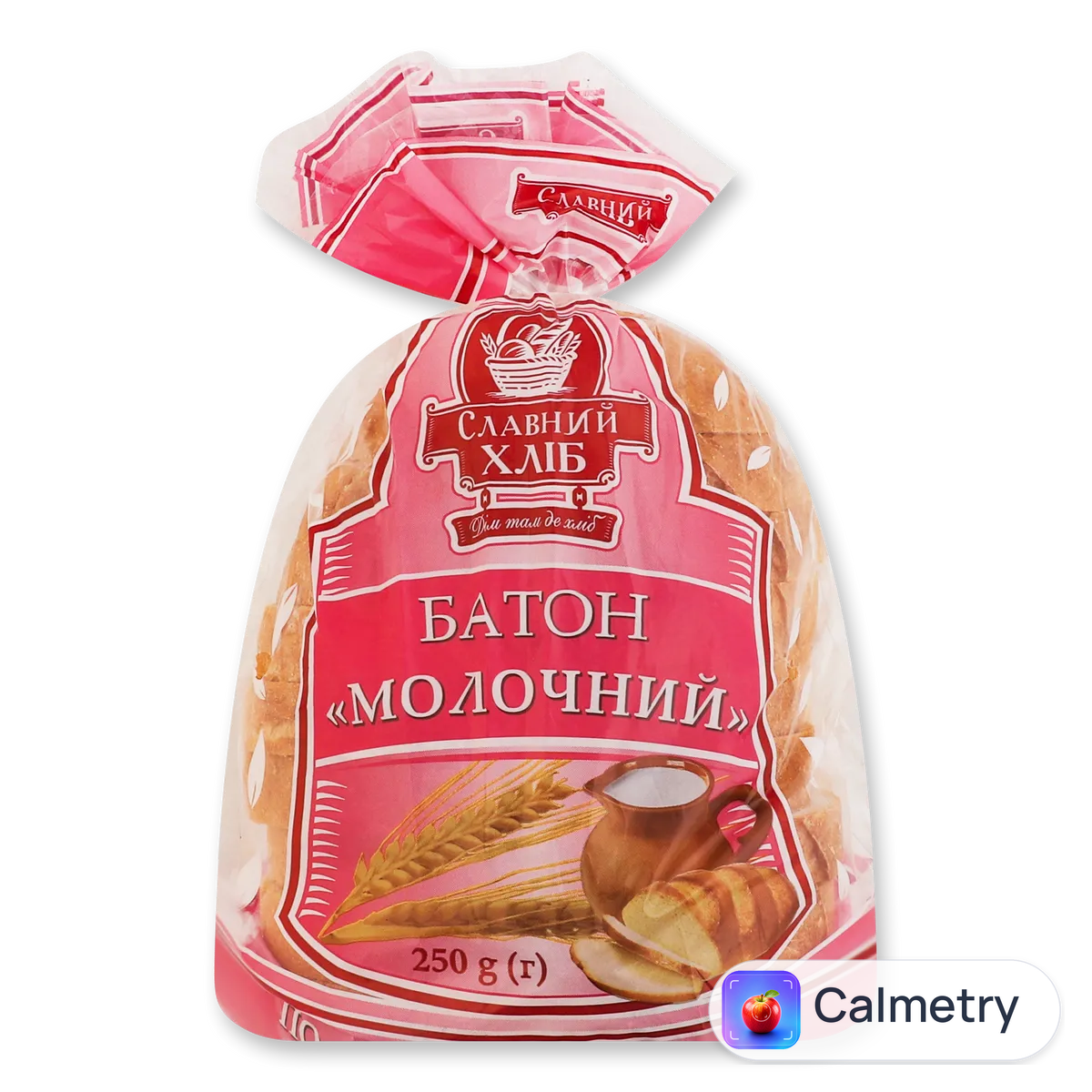 Батон Славний Хліб Молочний половинка нарізаний 0,25кг