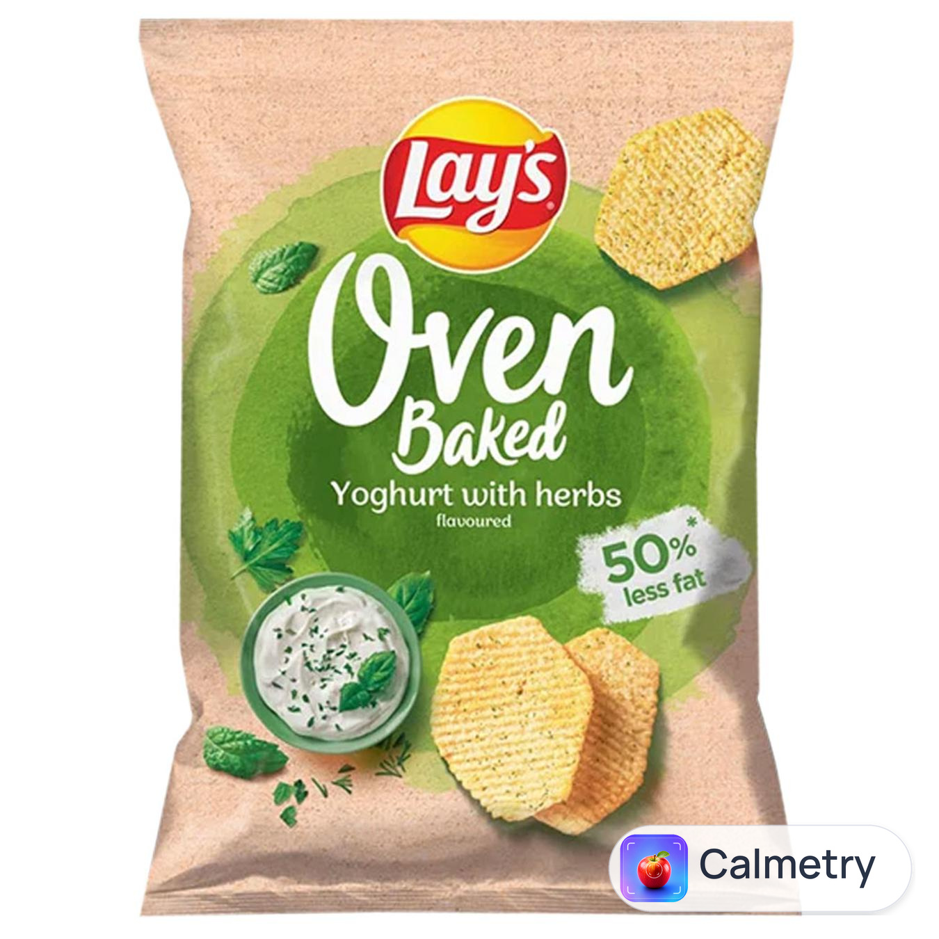 Чипси Lay's Oven Baked зі смаком йогурту з травами 110г — фото продукту