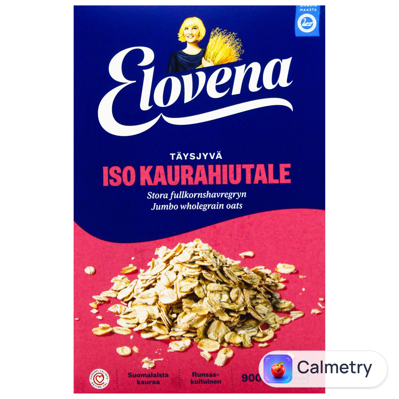 Пластівці вівсяні Elovena Фінський Геркулес з цільного зерна 900г — фото продукту