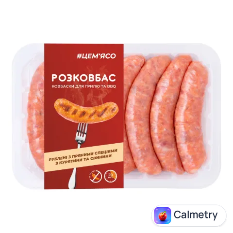Ковбаски #ЦЕМ'ЯСО Розковбас курка-свинина рублені з прянощами та спеціями охолоджені