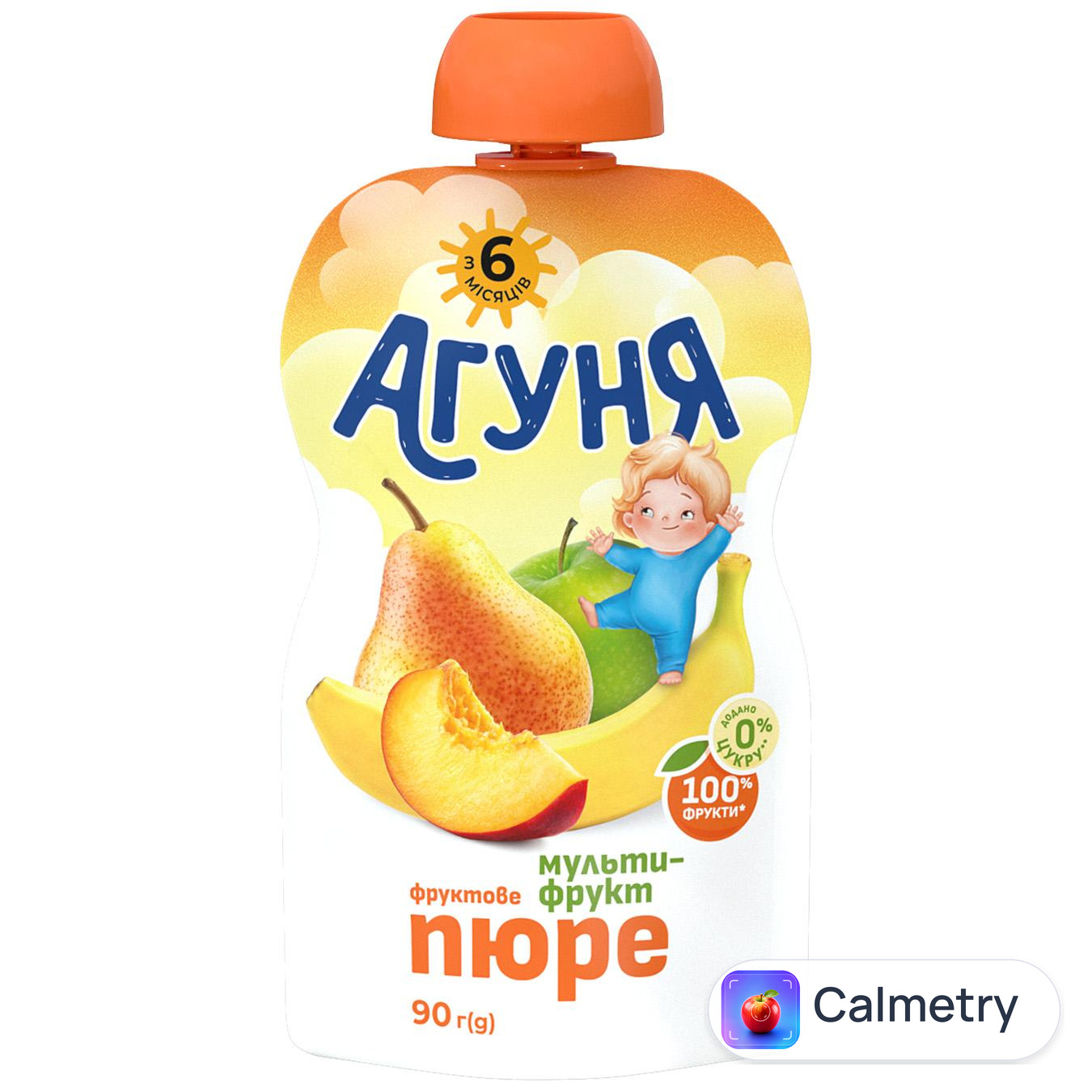 Пюре Агуня Мультифрукт 90г — фото продукту