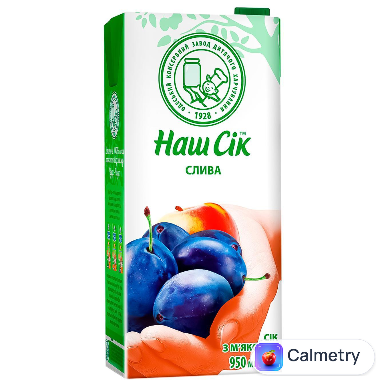 Сік Наш Сік сливовий з м'якоттю 0,95л