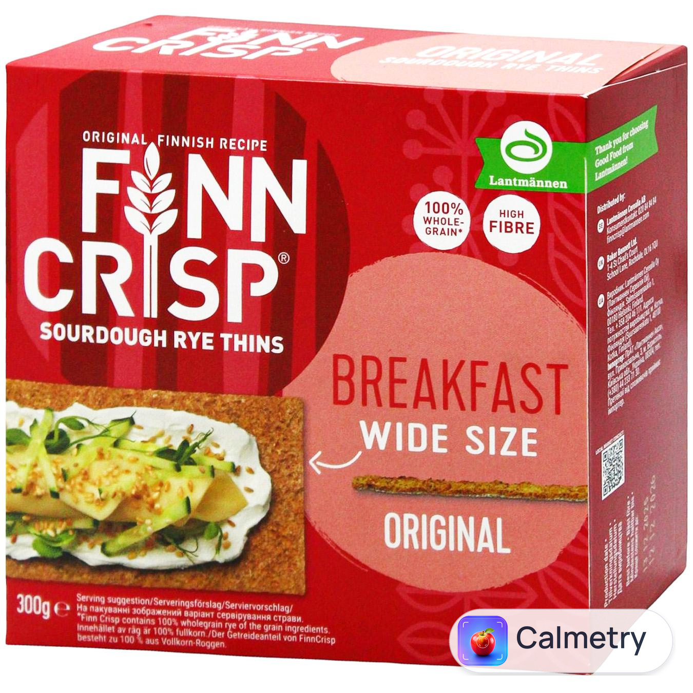 Хлібці Finn Crisp Oringinal житні з цільнозмеленого борошна широкі 300г