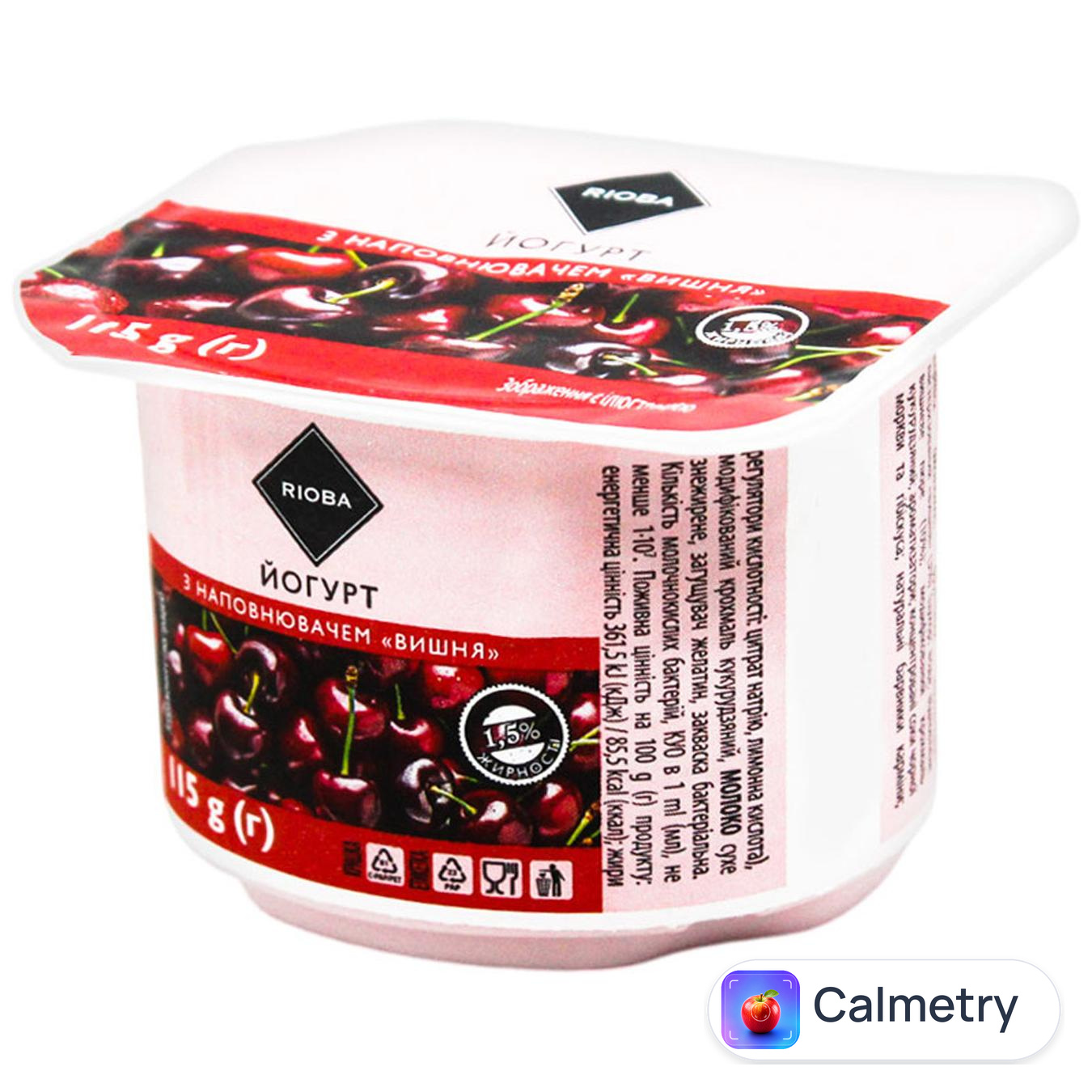 Йогурт Rioba вишня 1,5% 115г