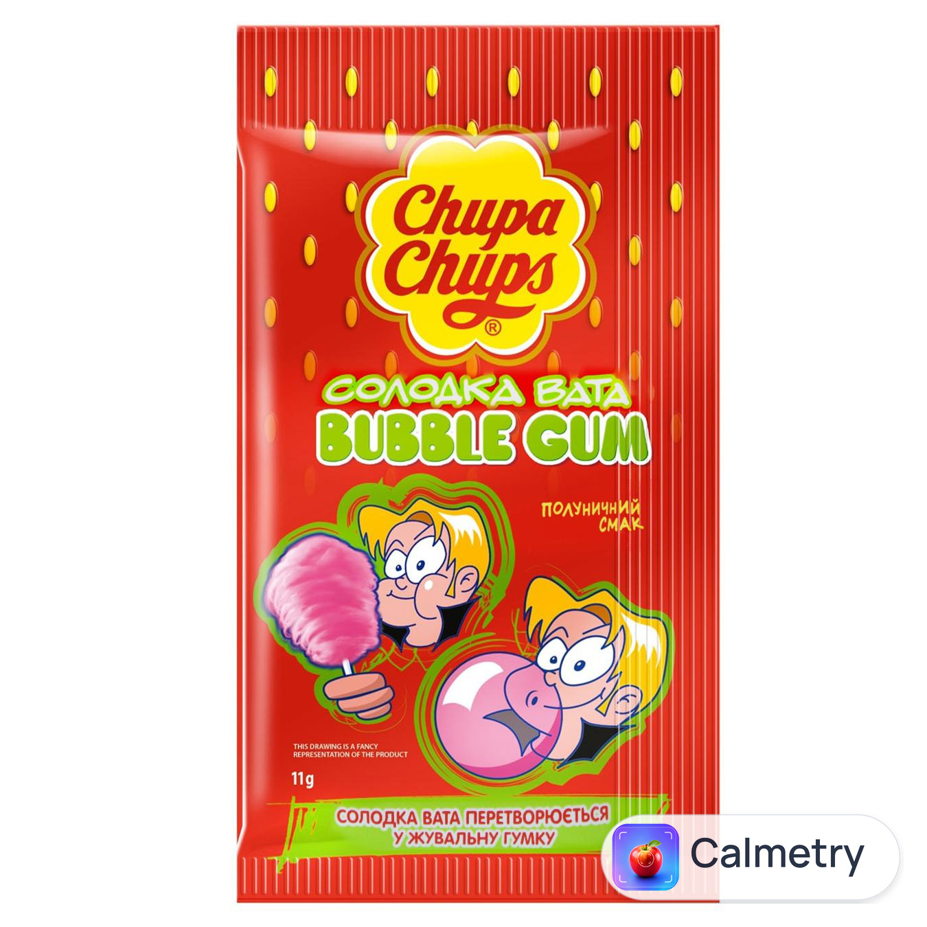 Жувальна гумкa Chupa Chups Bubbly зі смаком полуниці 11г