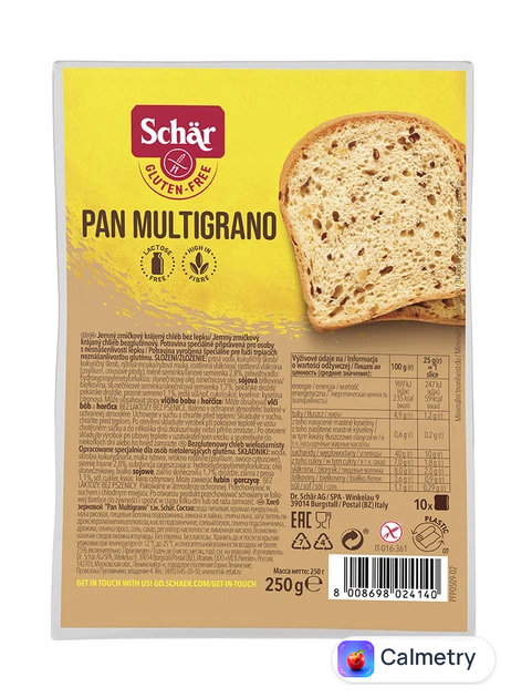 Хліб без глютену білий з насінням льону та соняшника «Pan Multigrano» Dr.Schär 250 г