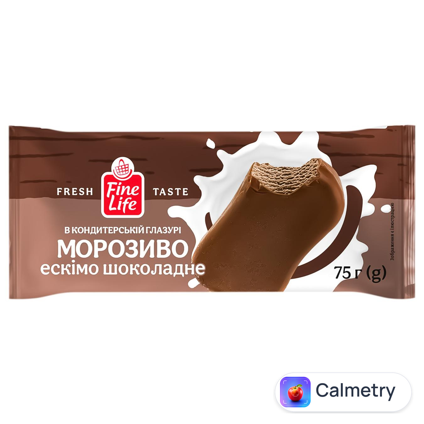 Морозиво ескімо Fine Life шоколадне в глазурі 75г