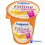 Крем-йогурт Exquisa Fitline Персик-маракуйя протеїновий 10% 400г