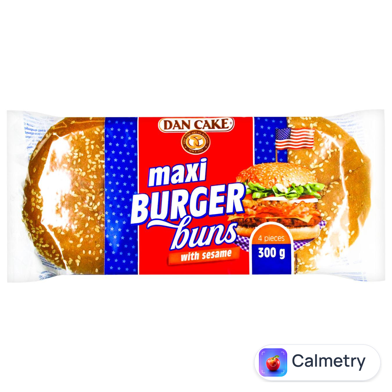 Булочки Dan Cake Maxi з кунжутом для гамбургерів 300г