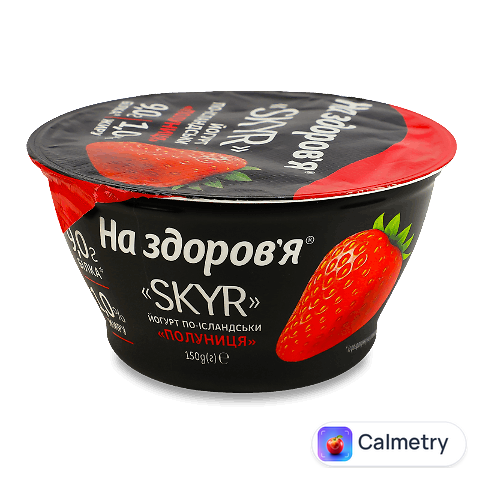 Йогурт На здоров'я Skyr по-ісландськи полуниця 1% стакан, 150г