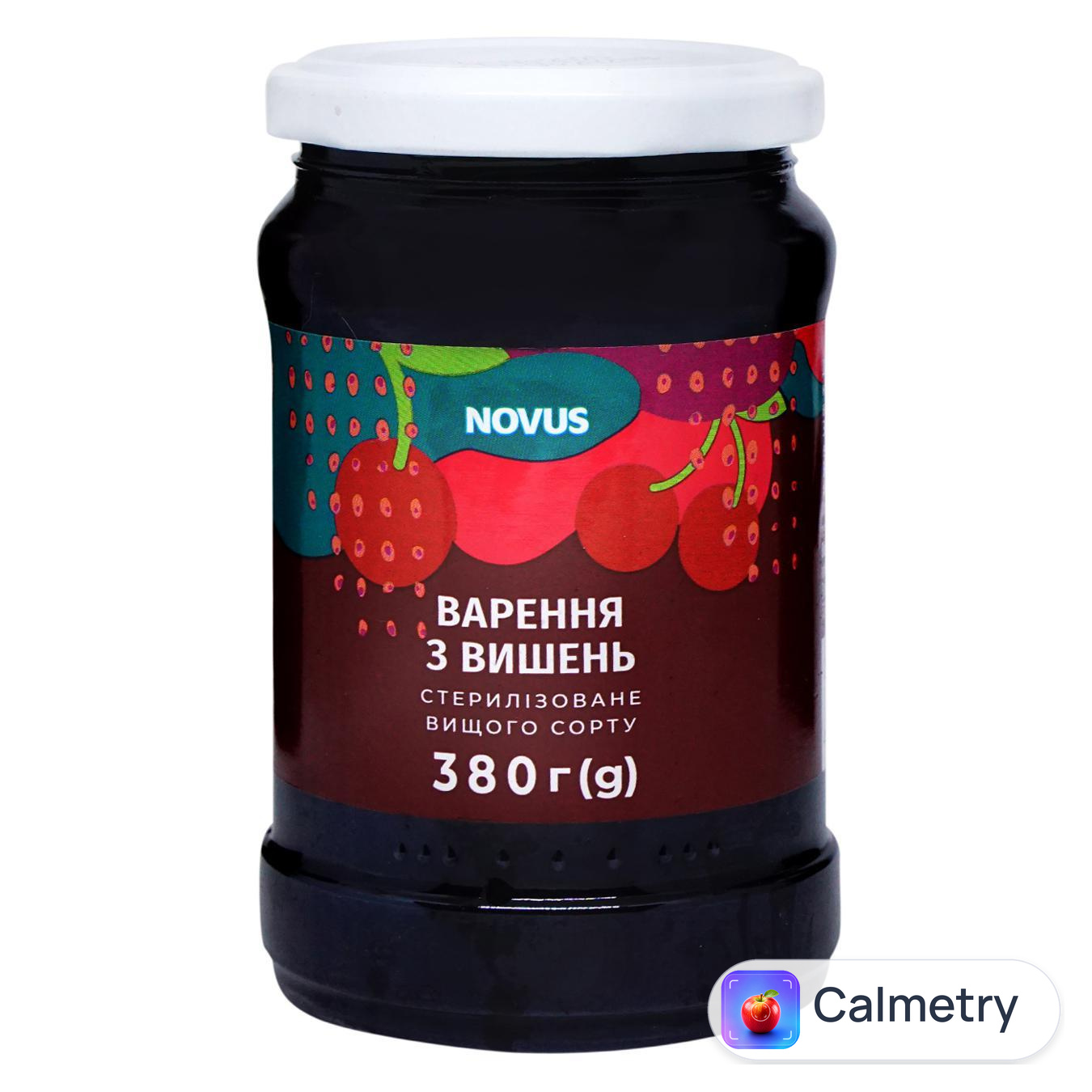 Варення Novus вишневе 380г — фото продукту