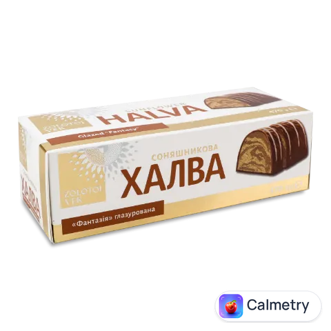 Халва Zolotoi Vek «Фантазія» соняшникова глазурована шоколадною глазур'ю
