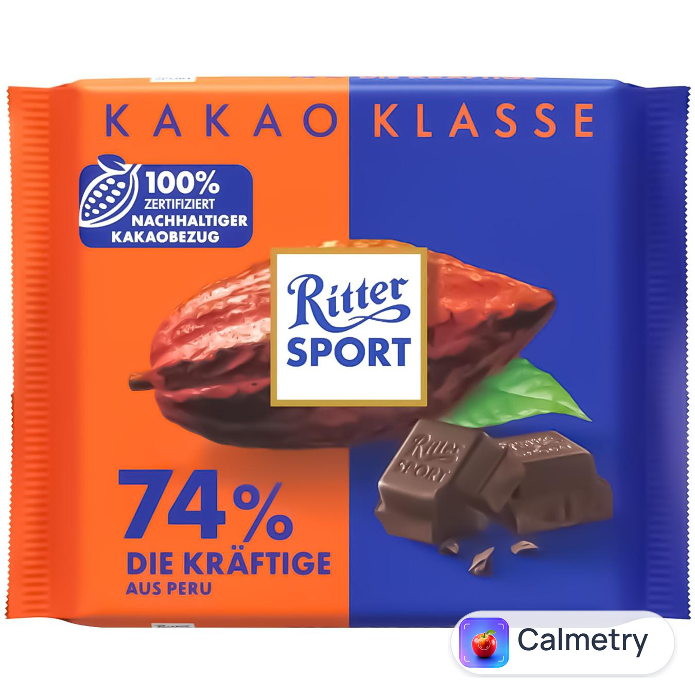 Шоколад чорний Ritter Sport Перу 74% 100г