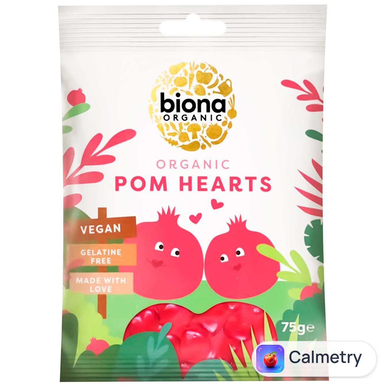 Цукерки желейні Biona Organic Pomegranate Hearts органічні 75г