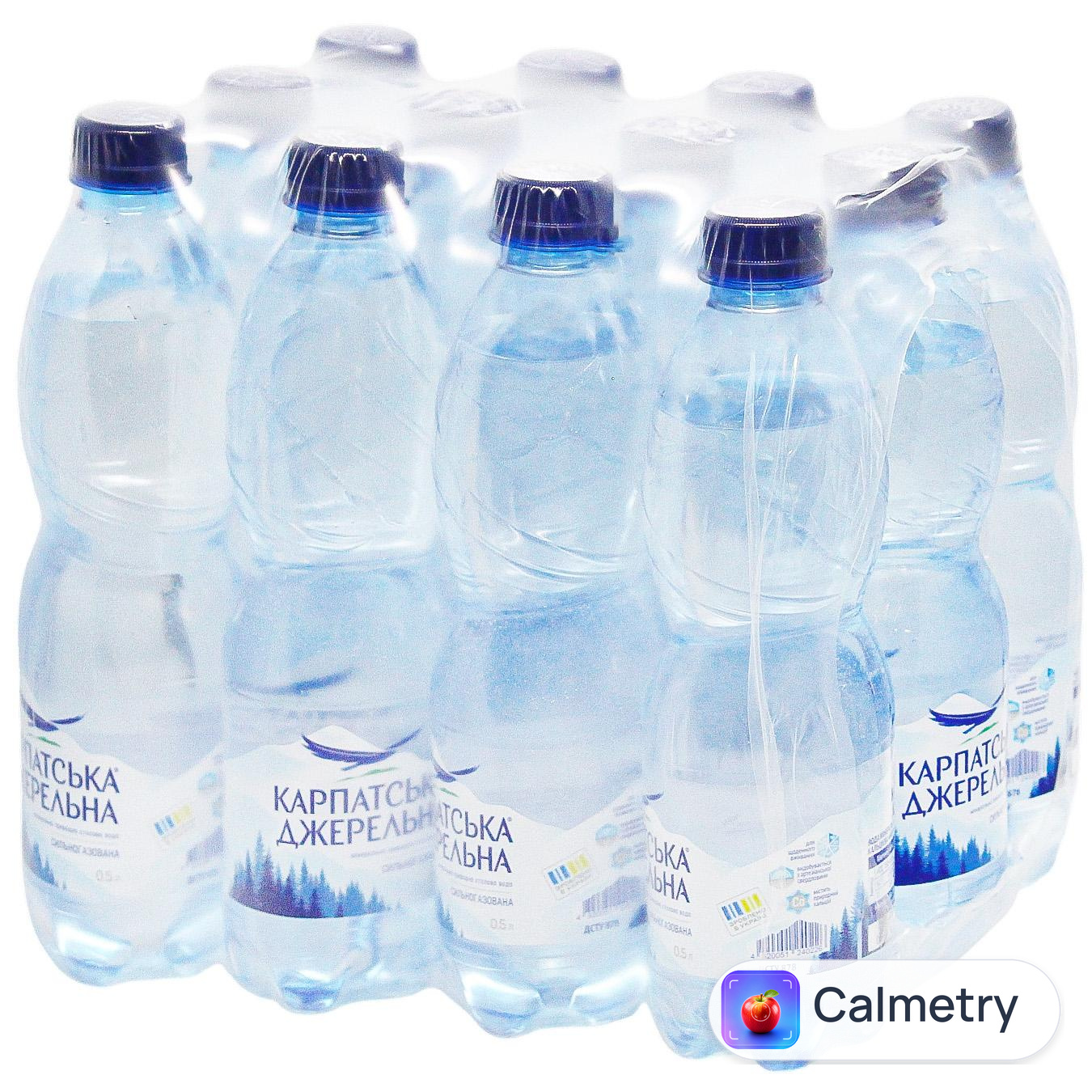 Вода мінеральна Карпатська Джерельна сильногазована 0,5л 12шт