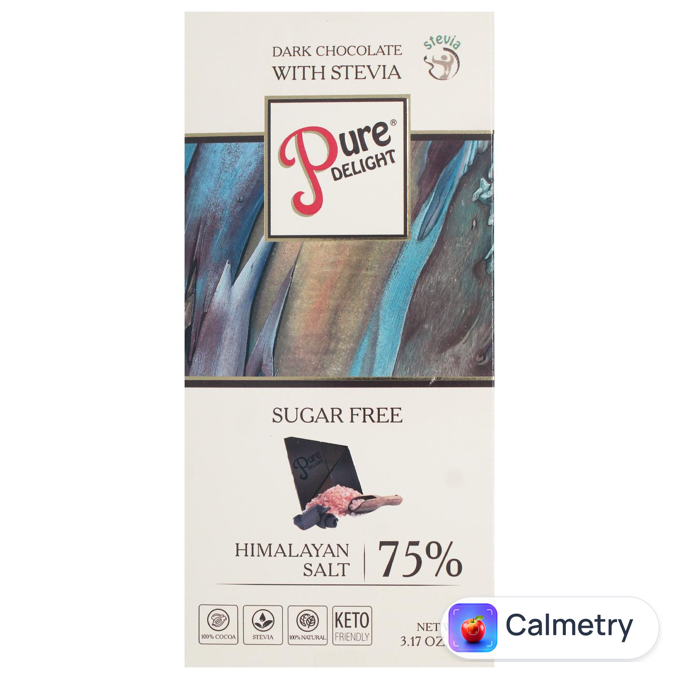 Шоколад чорний Pure Delight з гімалайською сіллю без цукру 90г — фото продукту