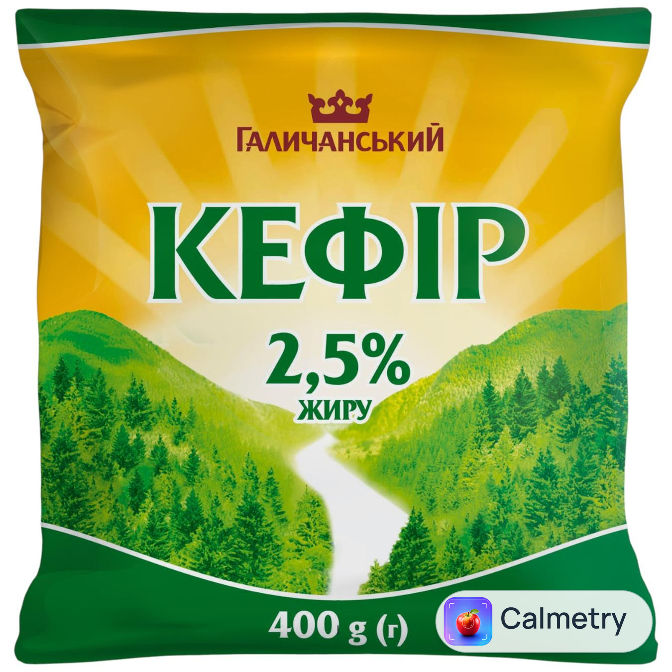 Кефір ГаличанськиЙ 2,5% 400г — фото продукту