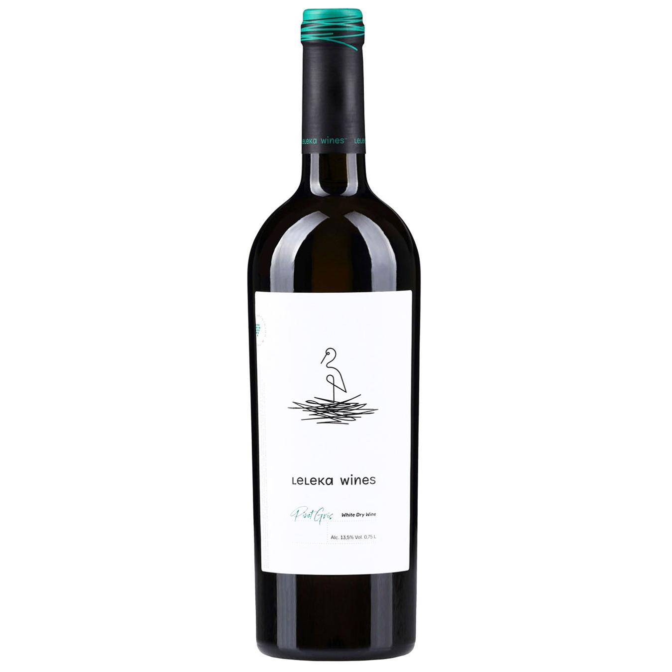 Вино Leleka Wines Pinot Gris біле сухе 12,8% 0,75л — фото продукту