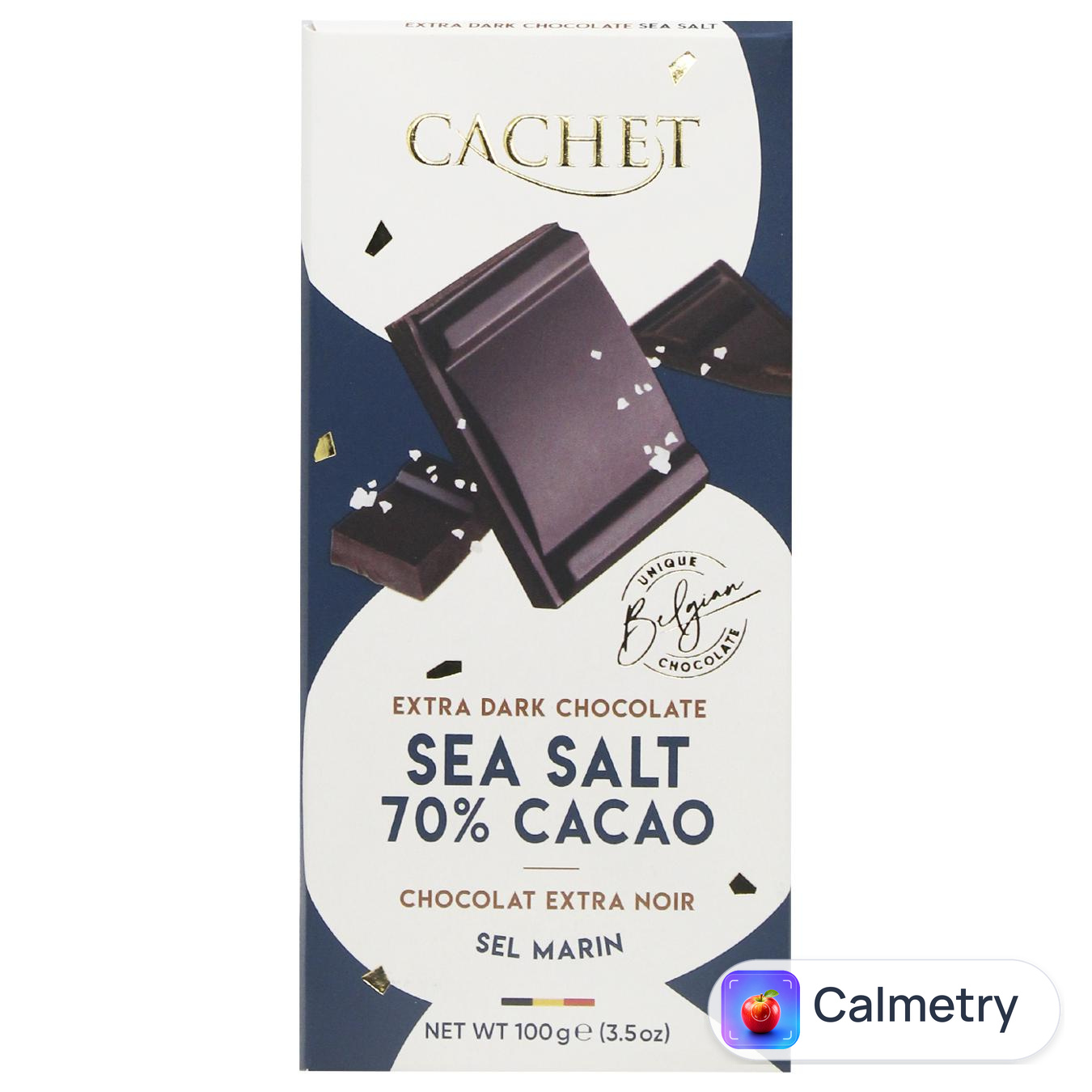 Шоколад чорний Cachet з морською сіллю 70% 100г — фото продукту