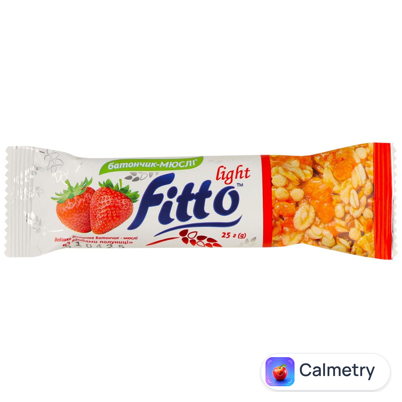 Батончик-мюслі Fitto Light з ягодами полуниці 25г