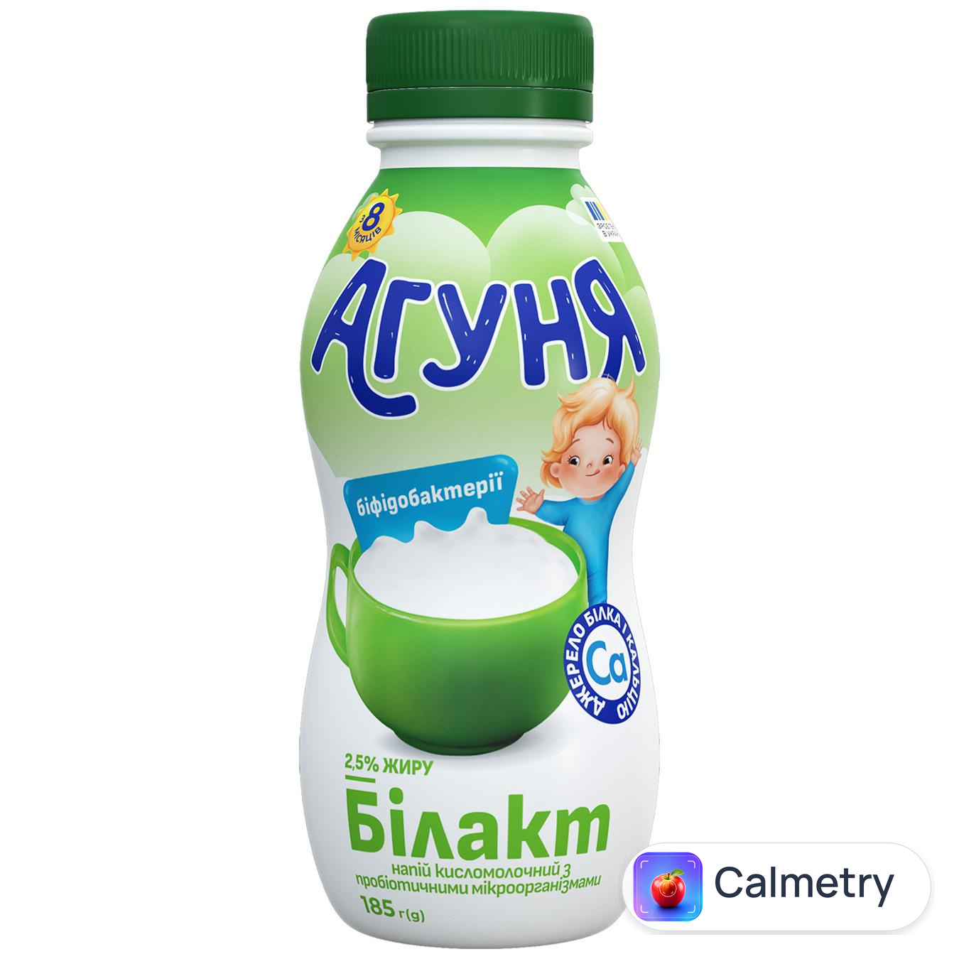 Напій кисломолочний Агуня Білакт з пробіотиками 2,5% 185г
