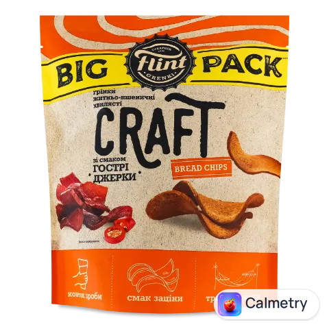 Грінки Flint Craft житньо-пшен смак гострі джерки