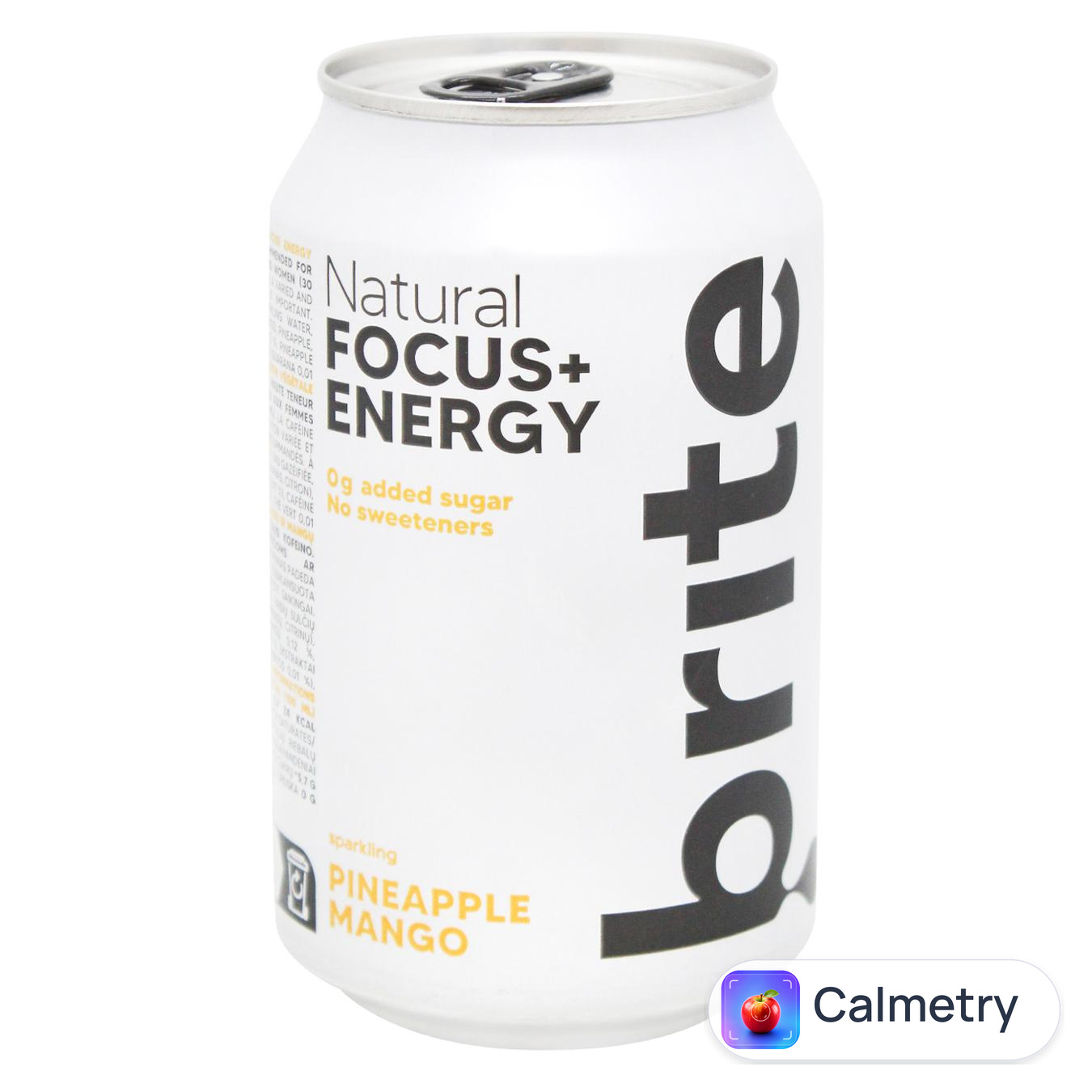 Напій енергетичний Brite Natural зі смаком ананаса та манго газований 0,33л — фото продукту