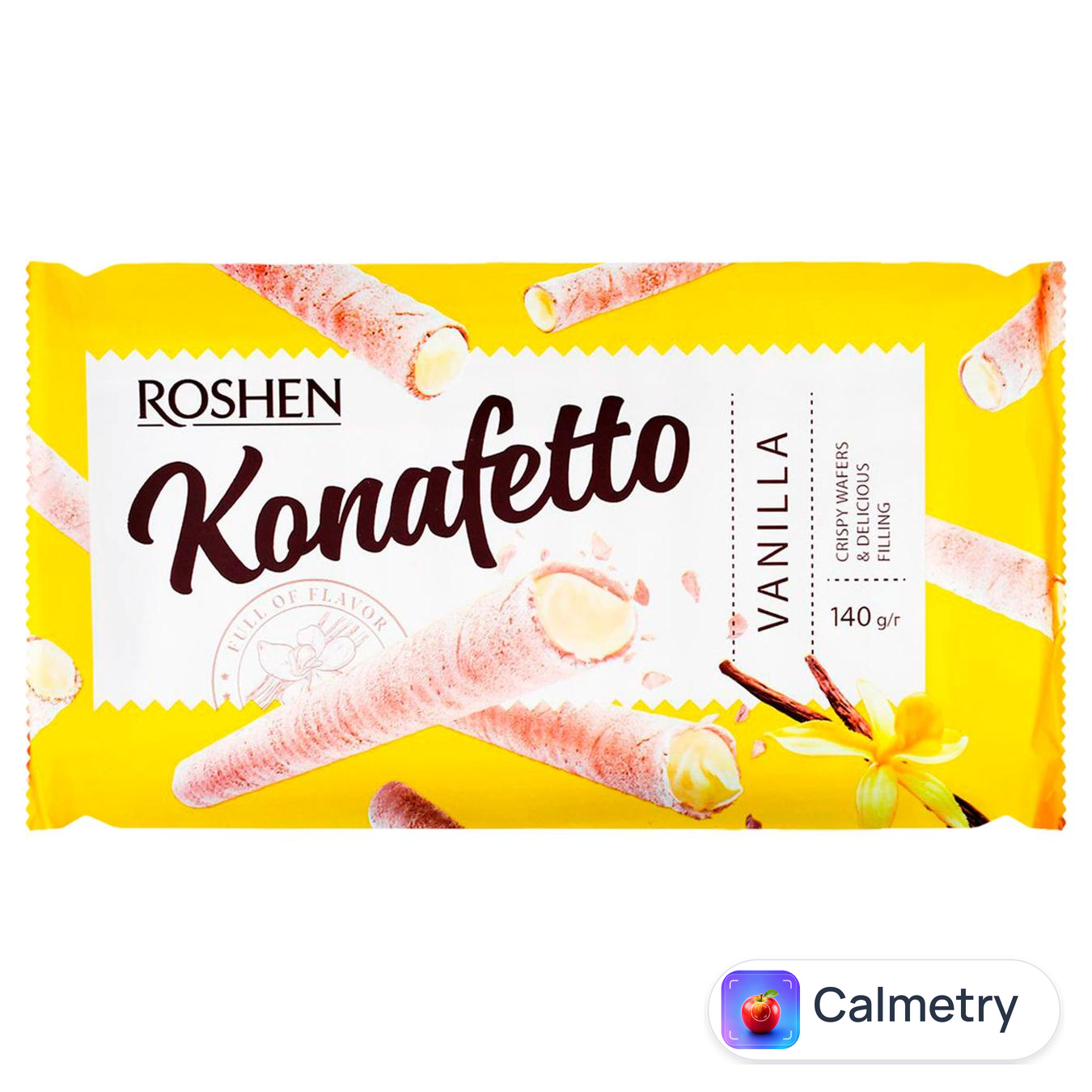 Трубочки вафельні Roshen Konafetto Vanilla 140г — фото продукту