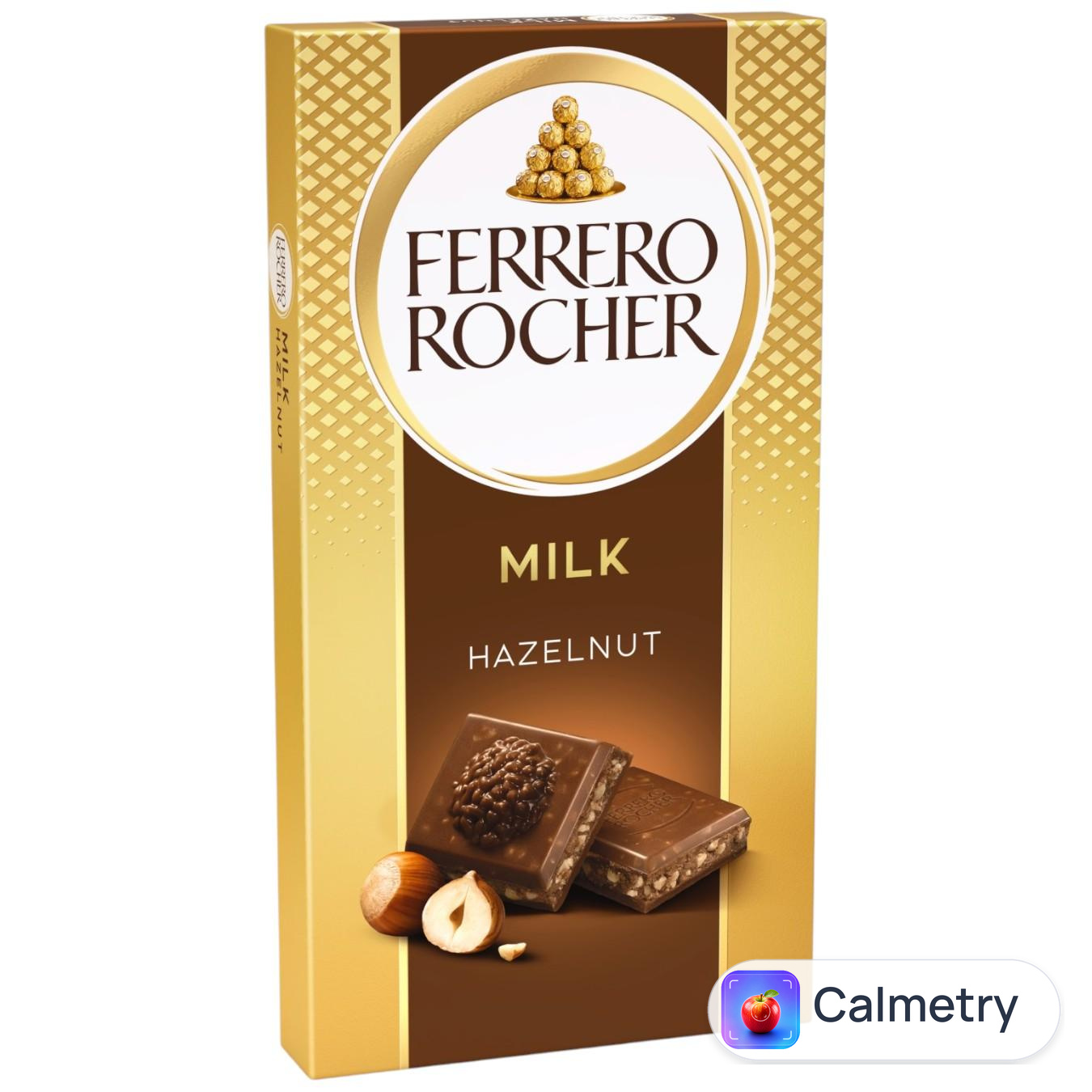 Шоколад молочний Ferrero Rocher з лісовими горіхами 90г — фото продукту