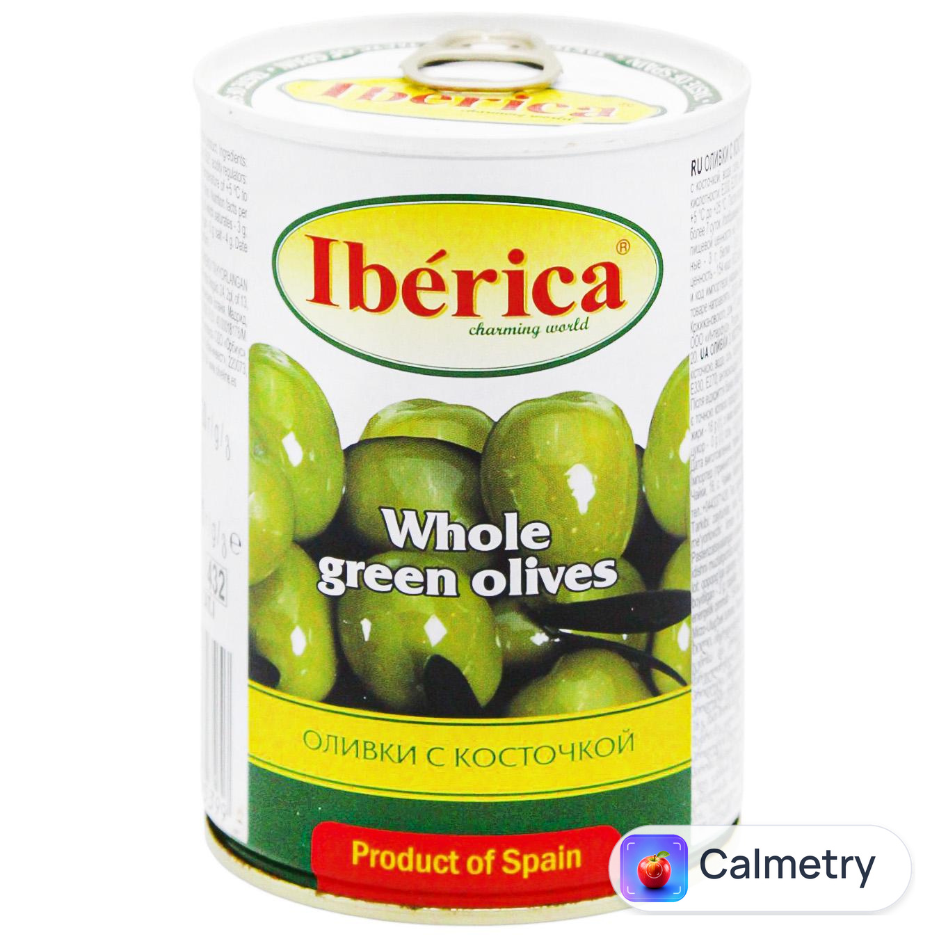 Оливки зелені Iberica з кісточкою 420г