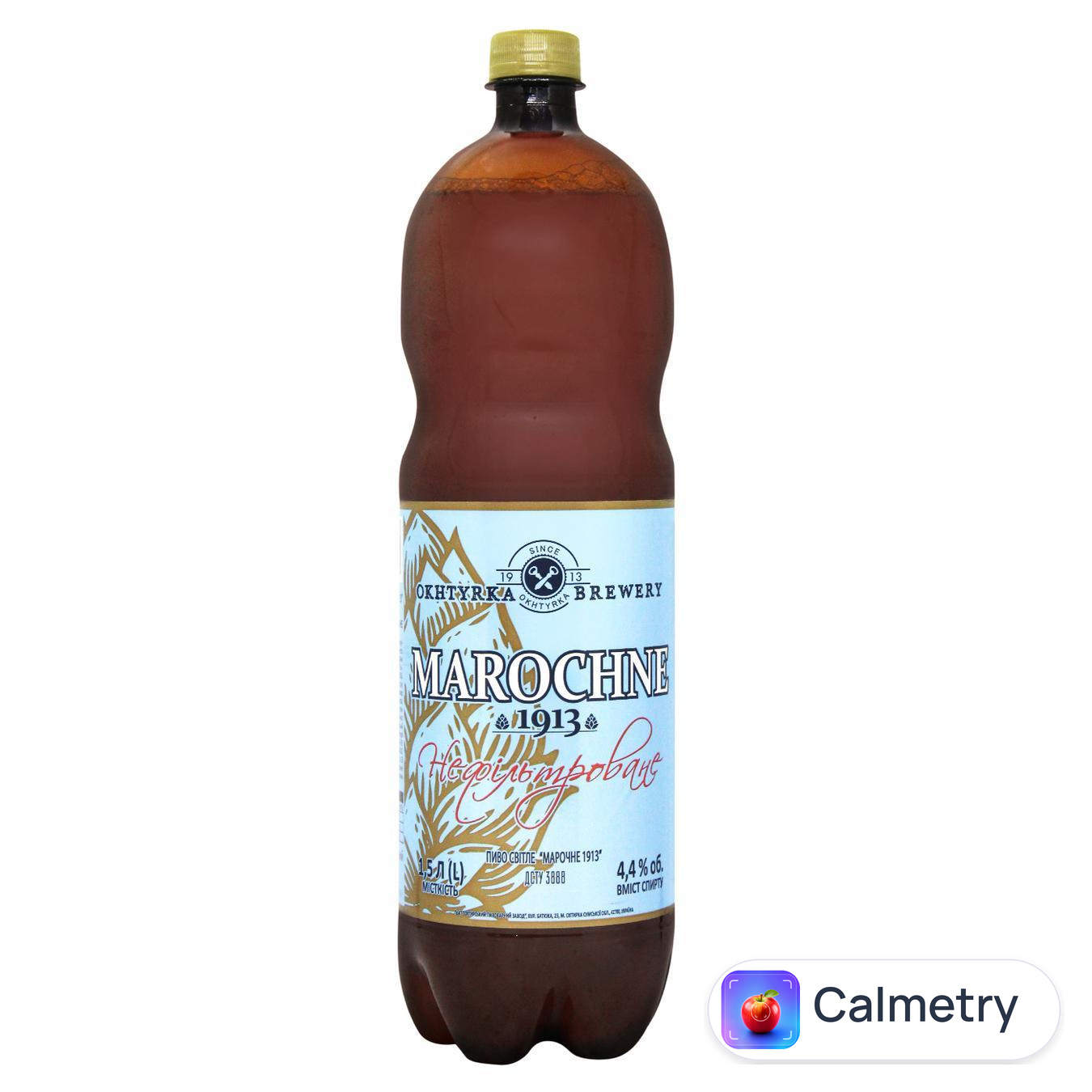 Пиво Okhtyrka Brewery Marochne світле нефільтроване 4,4% 1,5л — фото продукту