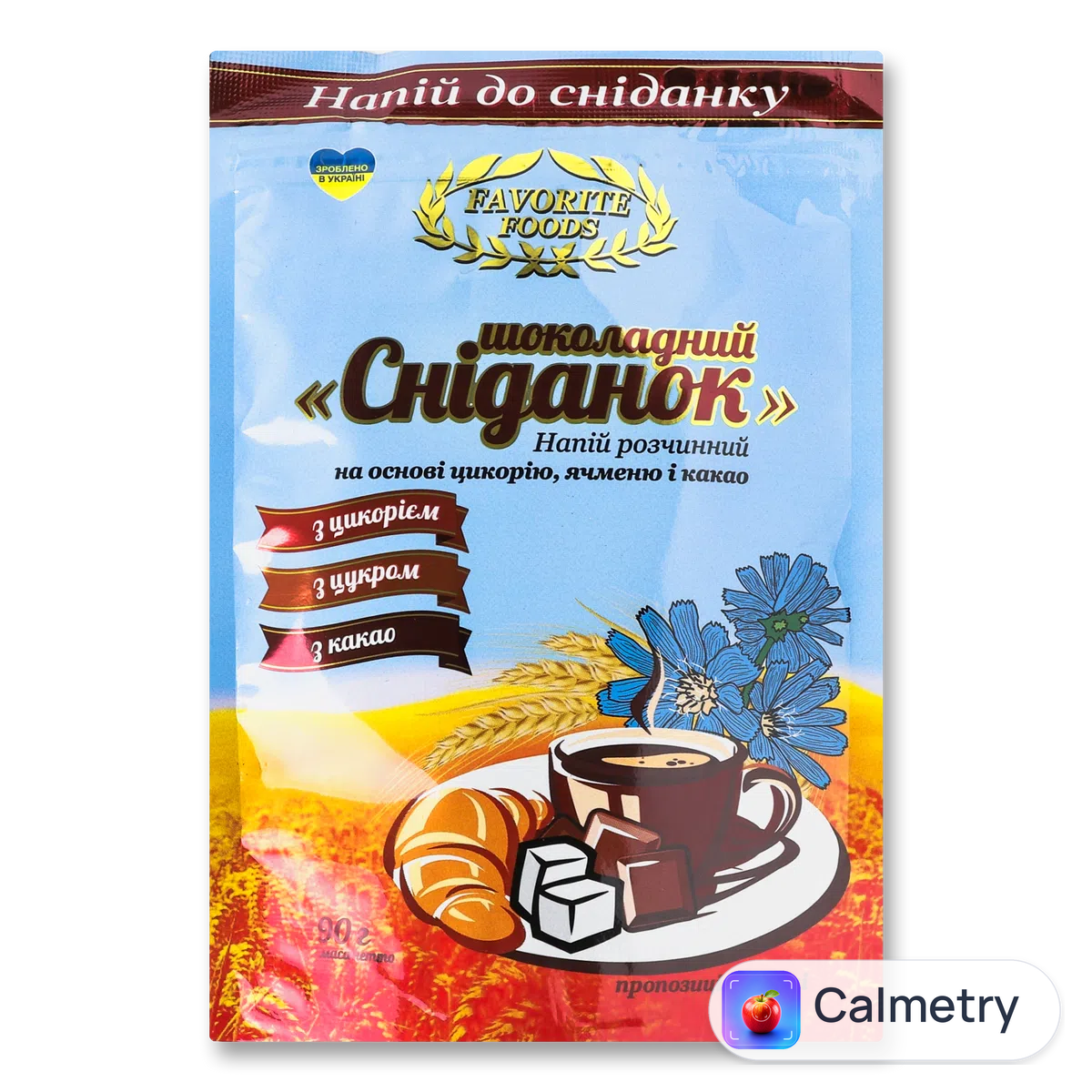 Напій Favourite Foods «Сніданок» на основі цикорію, ячменю і какао з цукром 90г