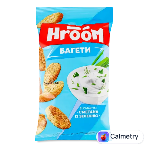 Сухарики Hroom! багетні зі смаком сметани із зеленню