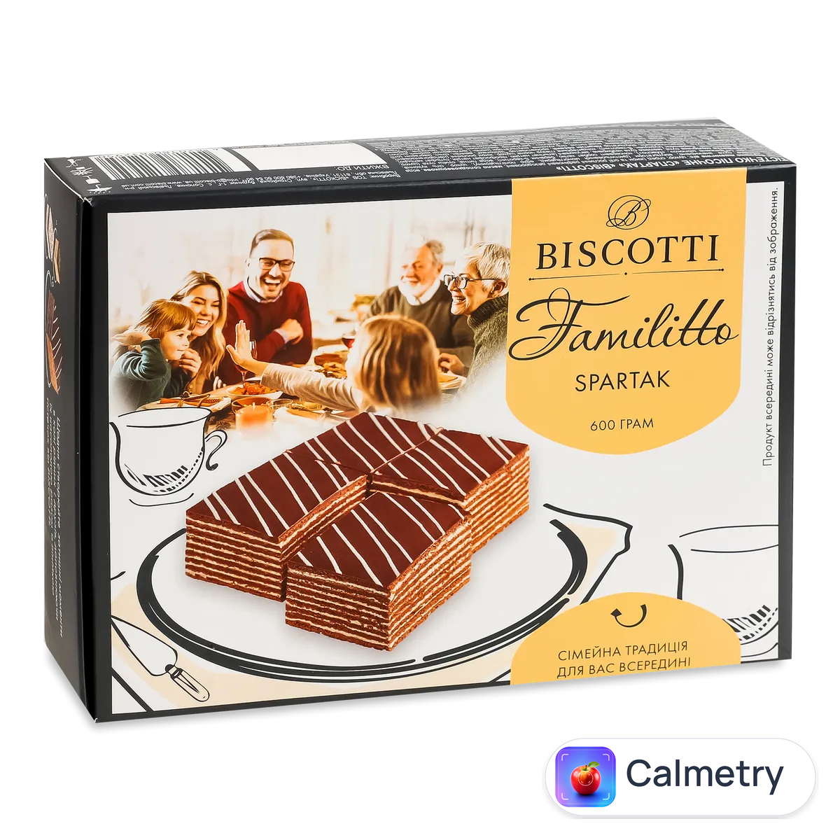 Тістечко Biscotti Familitto Spartak бісквітне 600г
