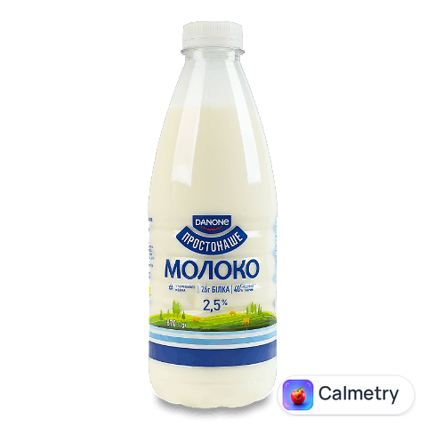 Молоко пастеризоване ПростоНаше 2,5%, пляшка, 870г