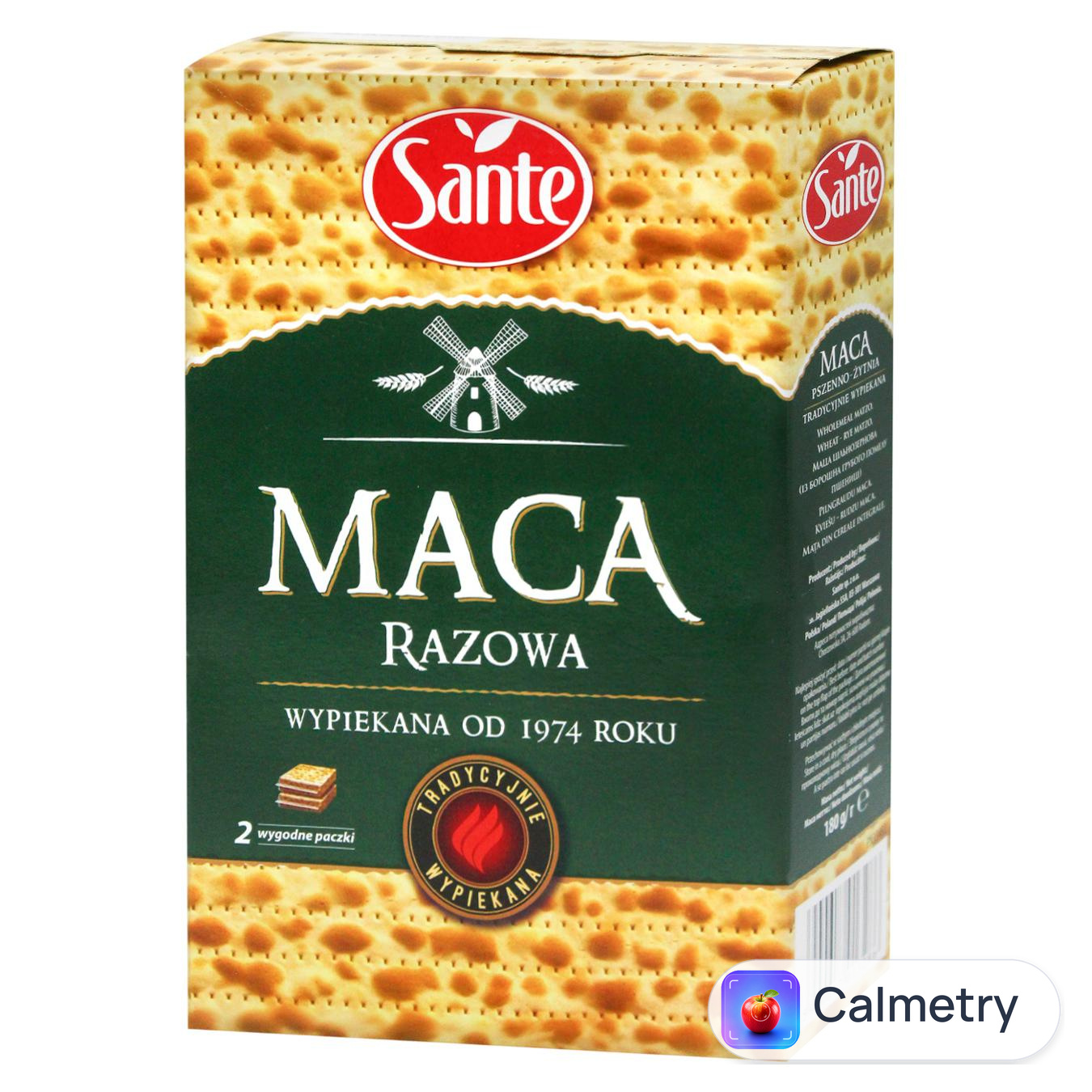 Маца цільнозернова Sante 180г — фото продукту