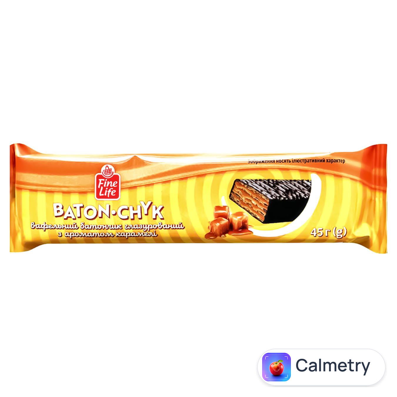 Батончик Fine Life Baton-Chyk вафельний з карамеллю в глазурі 45г