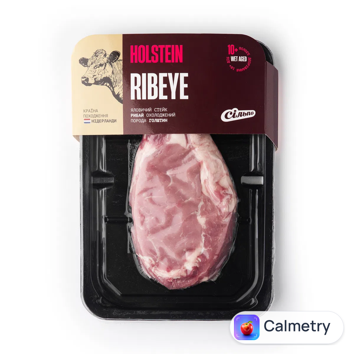 Яловичина молода Ekro Ribeye Wet Aged охолоджена в/у